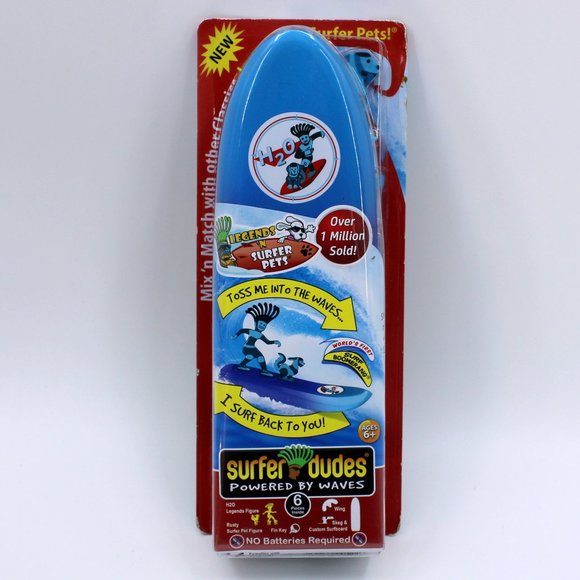 Surfer Dudes Legends & Pets Wave Powered Mini-Surfer - H2O and Rusty - Picture 1 of 2
